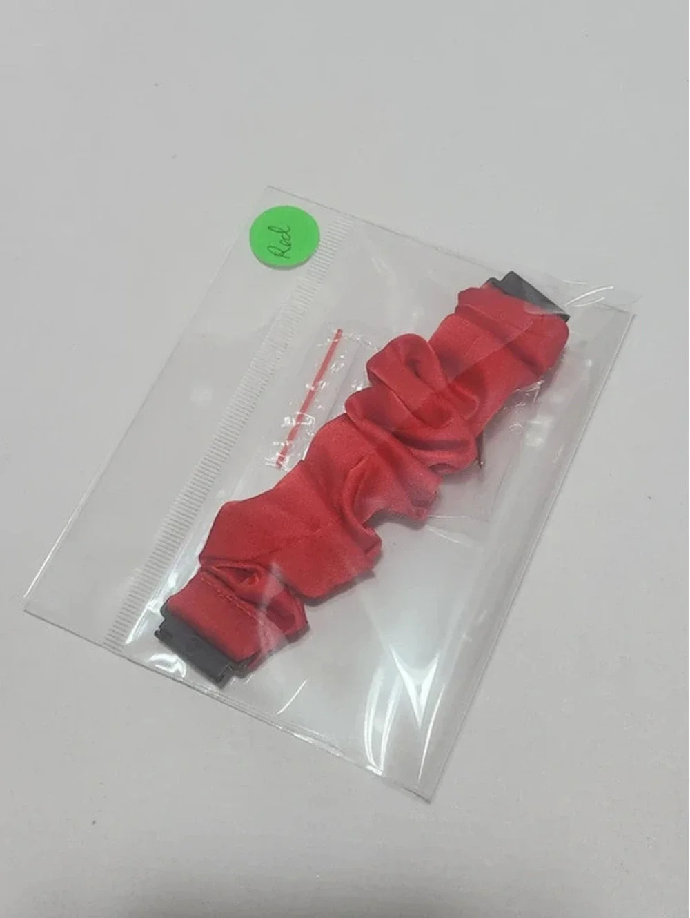 Scrunchies Watch Band for 20mm, Compatible with Samsung 7, 6, 5, 4  Color: Red